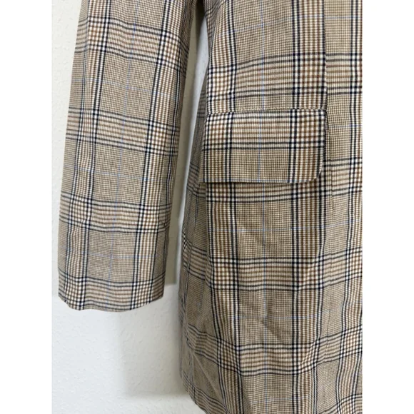 Lovers & Friends X Revolve Ally Mini Blazer Dress Small Plaid Walnut Preppy Work - Picture 9 of 12